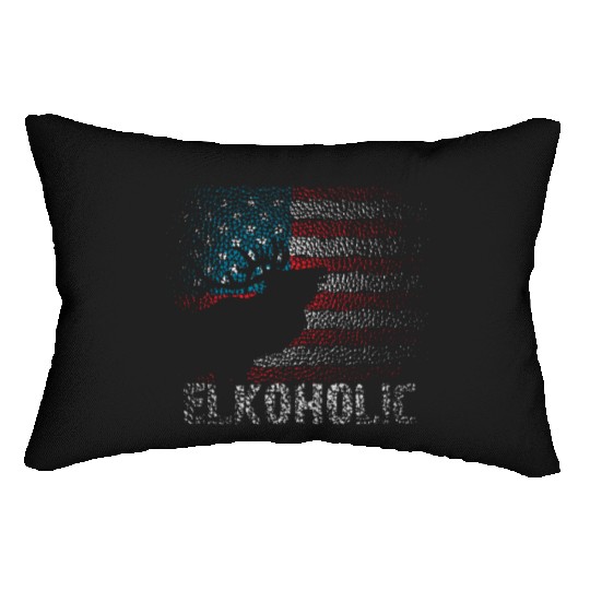 Elk Hunting Elkaholic Hunters Lumbar Pillows