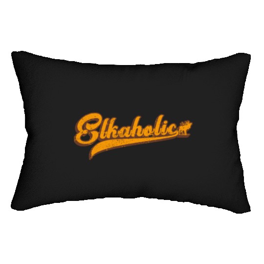 Elk Hunting Elkaholic Hunters Lumbar Pillows