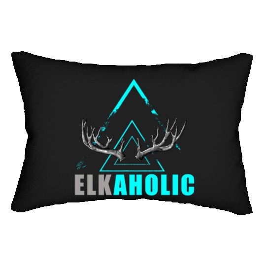 Elk Hunting Elkaholic Hunters Lumbar Pillows