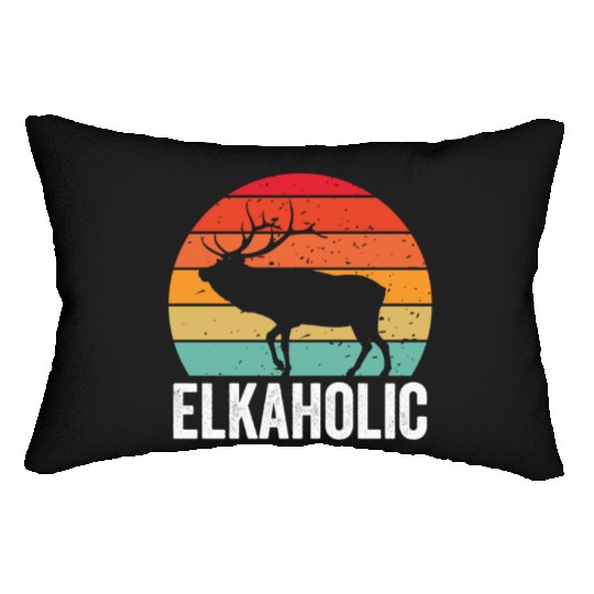 Elk Hunting Elkaholic Hunters Lumbar Pillows
