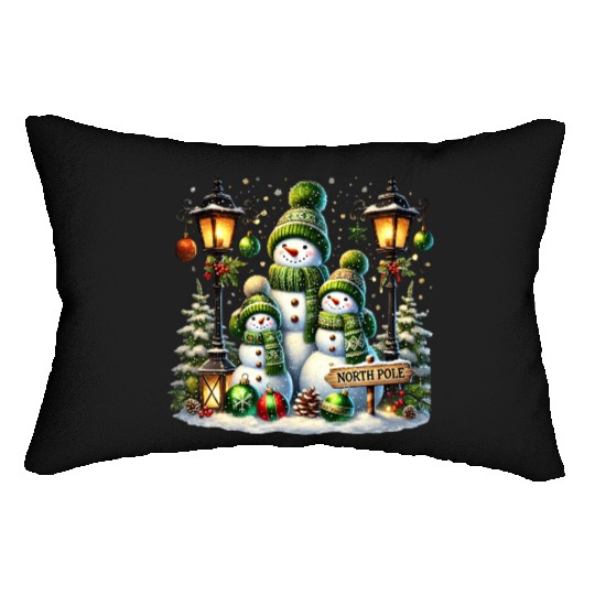 Snowman Christmas, Merry Christmas Lumbar Pillows