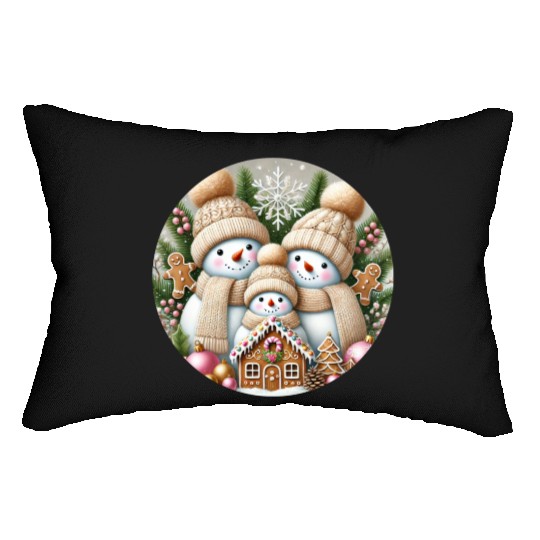Snowman Christmas, Merry Christmas Lumbar Pillows