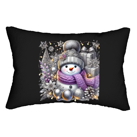 Snowman Christmas, Merry Christmas Lumbar Pillows