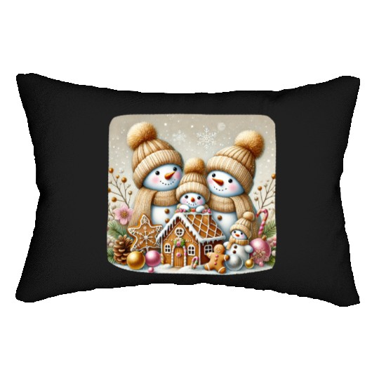Snowman Christmas, Merry Christmas Lumbar Pillows