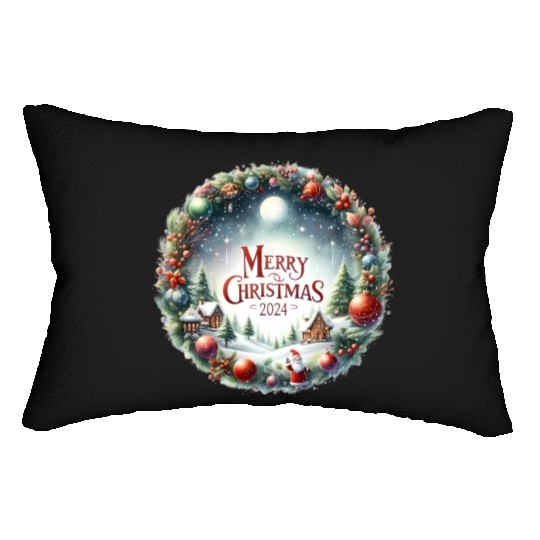Merry Christmas, Christmas Vintage Lumbar Pillows