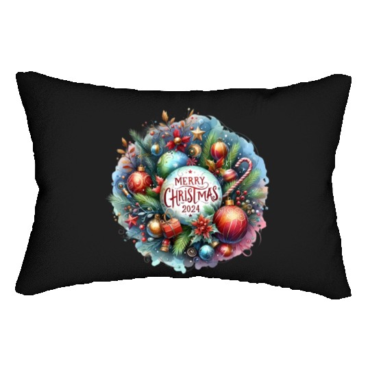 Merry Christmas, Christmas Vintage Lumbar Pillows