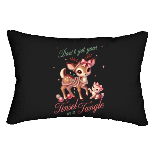 Don t Get Your Tinsel in a Tangle, Merry Christmas Lumbar Pillows