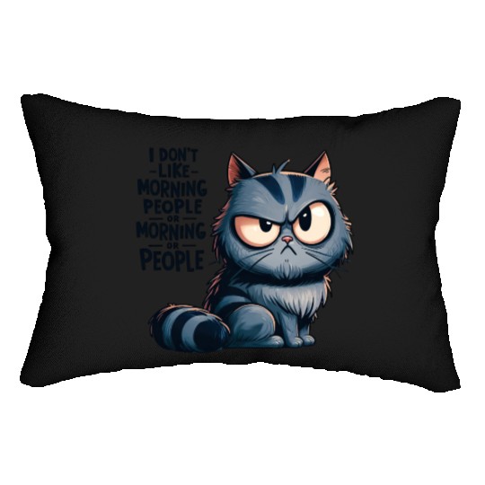 Anti-Morning Grumpy Cat Lumbar Pillows