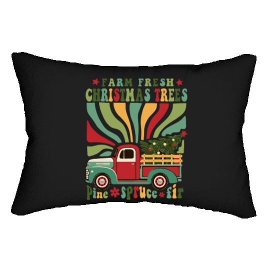 Farm Fresh Christmas Trees Lumbar Pillows