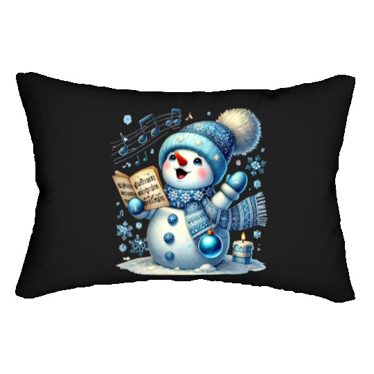Cute Snowman, Christmas Snowman, Merry Christmas Lumbar Pillows