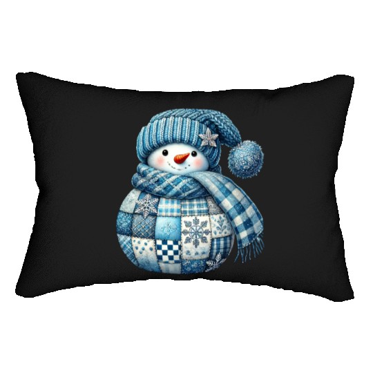 Cute Snowman, Christmas Snowman, Merry Christmas Lumbar Pillows