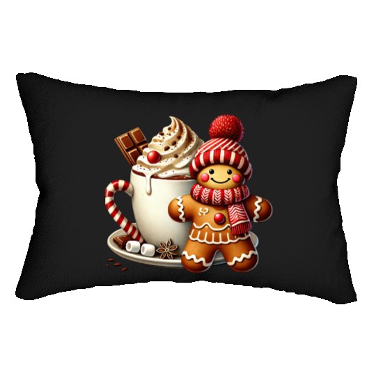 Gingerbread Christmas, Merry Christmas Lumbar Pillows