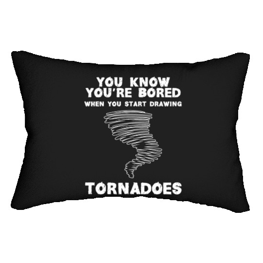 Funny science humor nerd geek tornado Lumbar Pillows