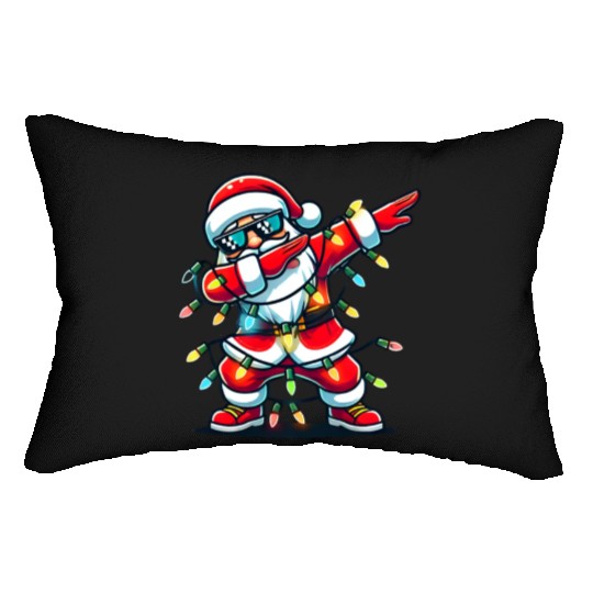 Dabbing Santa Christmas Lumbar Pillows