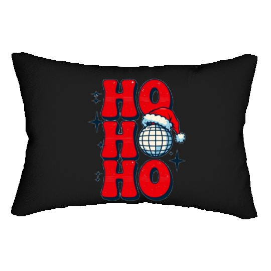 christmas funny, santa ho ho ho, christmas ,santa Lumbar Pillows