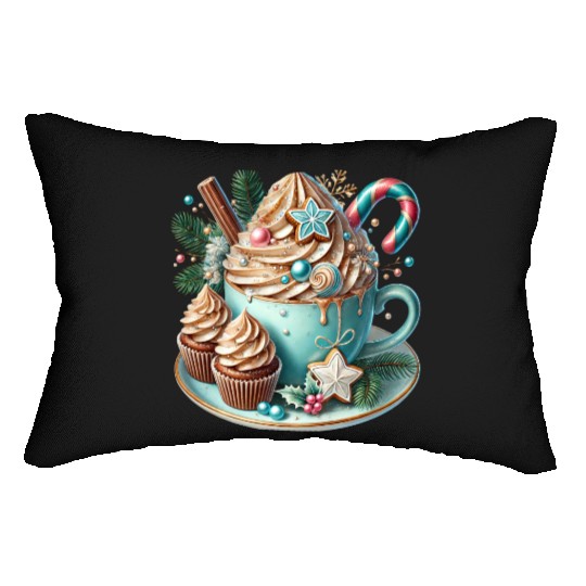 Christmas ice cream, Coquette Chistmas Lumbar Pillows