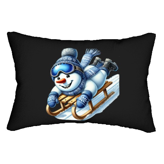Snowman Christmas, Merry Christmas, Snowman Winter Lumbar Pillows