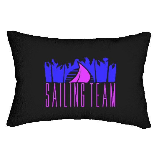 Sailing Team Ship Sun Palm Trees Sunset Sunrise Lumbar Pillows