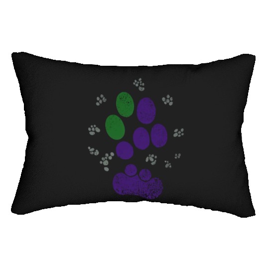 AroAce Cat Paw Prints Lumbar Pillows