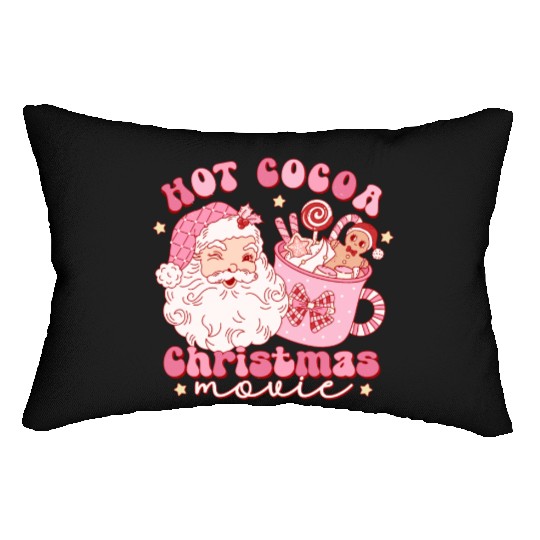Hot cocoa Christmas movie Lumbar Pillows