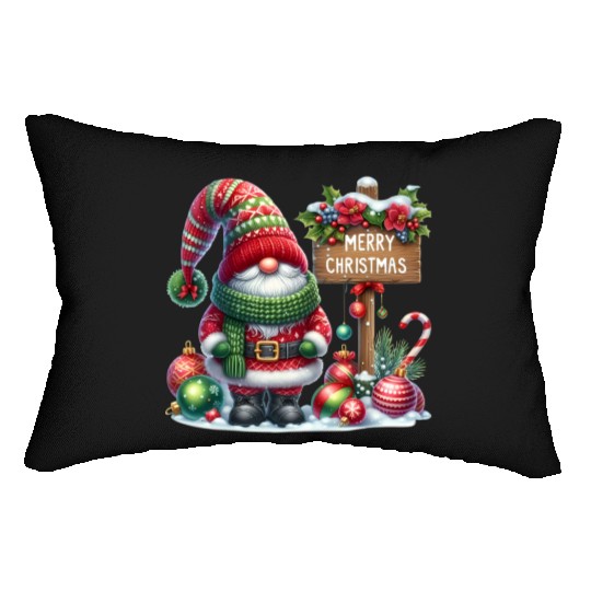 Gnome Christmas, Merry Christmas Lumbar Pillows