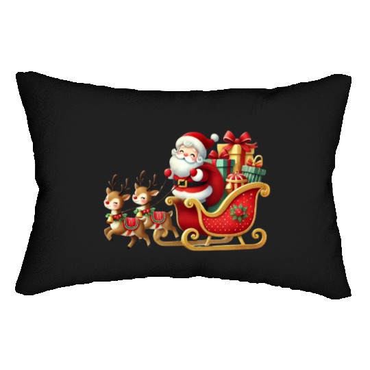Santa Christmas, Merry Christmas Lumbar Pillows