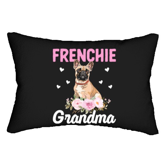 Bulldog Lover French Bulldogs Grandma Frenchie Gra Lumbar Pillows