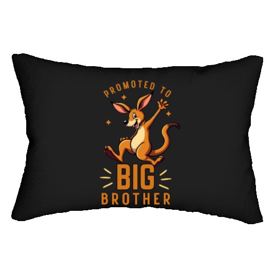 Promoted to Big Brother - Funny Kangaroo Australia Lumbar Pillows
