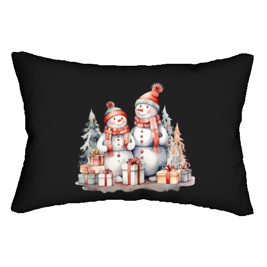 Snowman Christmas, Merry Christmas Lumbar Pillows