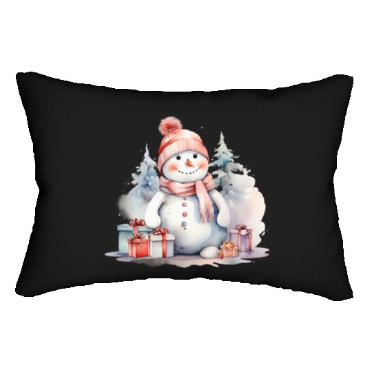 Snowman Christmas, Merry Christmas Lumbar Pillows