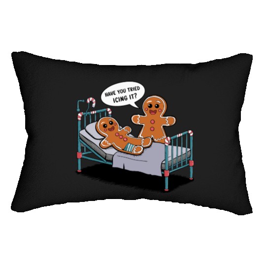 Christmas Gingerbread Hospital Humor Lumbar Pillows