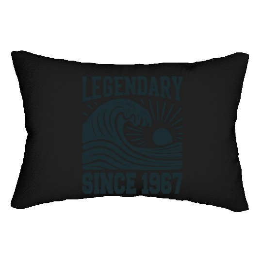 Legendary Since 1967 Birthday Vibes Lumbar Pillows