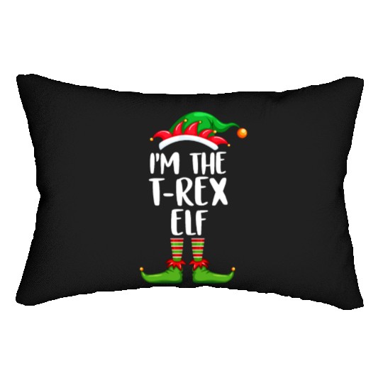 I'm The T-Rex Elf Lumbar Pillows Matching Family Christmas
