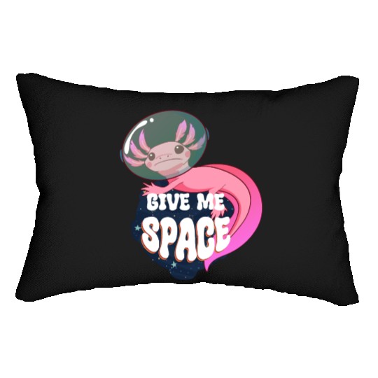 Give Me Space Axolotl Lumbar Pillows