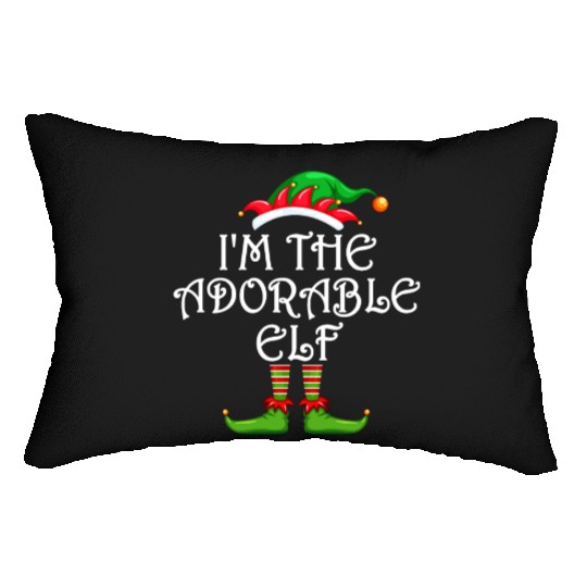 I'm The Adorable Elf Lumbar Pillows Matching Family