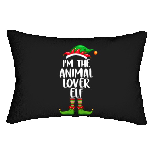 I'm The Animal Lover Elf Matching Family Christmas Lumbar Pillows