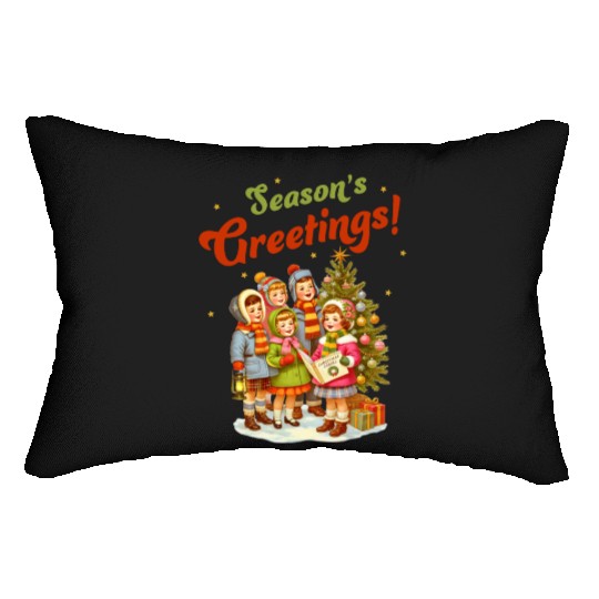 Seasons Greetings Lumbar Pillows
