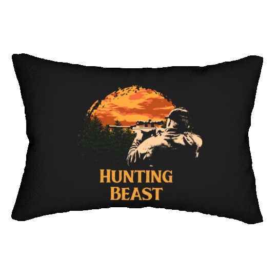 Hunting Beast Bear Hunter Bear Cub Animal Shooting Lumbar Pillows