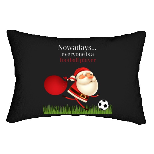 Christmas Santa Football Player Lumbar Pillows