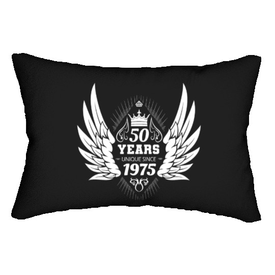 50th Birthday Unique Angel Crown Wings Lumbar Pillows