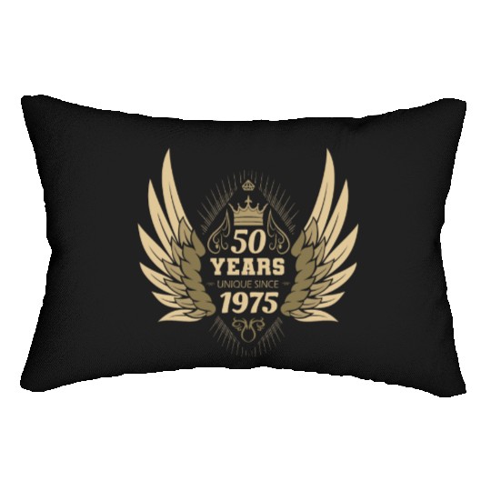 50th Birthday Unique Angel Crown Wings Lumbar Pillows