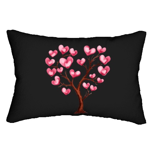 Heart Tree, Valentines Day Lumbar Pillows