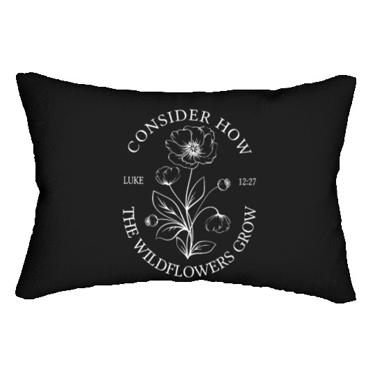 Wild Flowers Bible Verse Lumbar Pillows