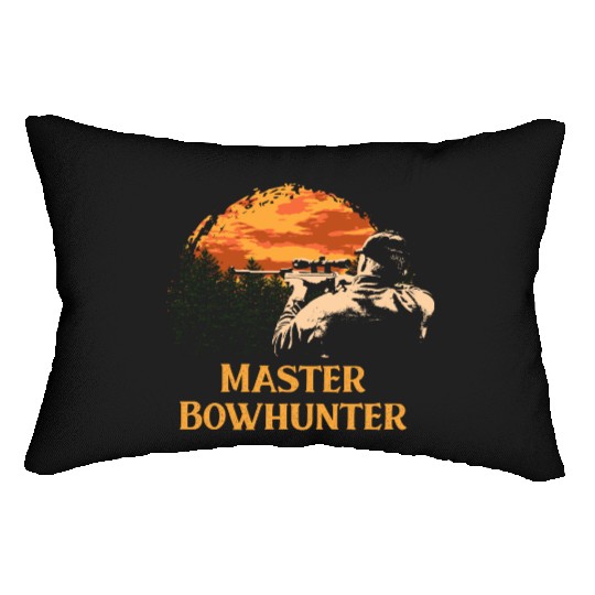 Master Bowhunter Fathers Day Hunting Parents Hunte Lumbar Pillows
