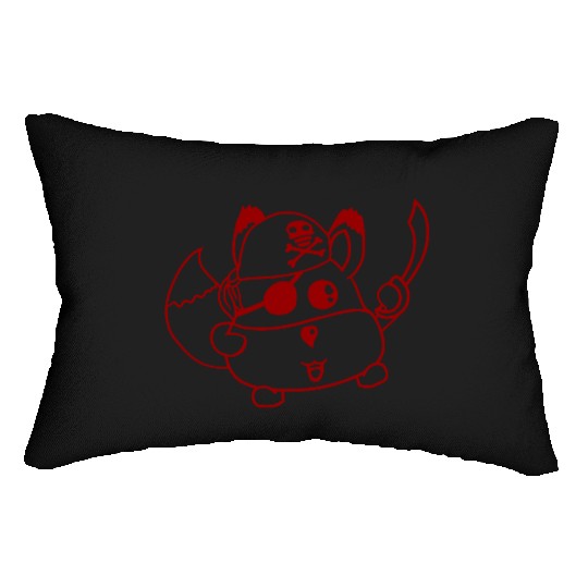 Little Cute Captain Fox Pirate Animal Eye Patch Lumbar Pillows