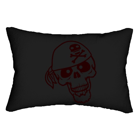 Pirate Hat Skull Skeleton Halloween Head Scarf Fun Lumbar Pillows