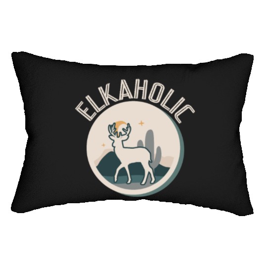 Elk Hunting Elkaholic Hunters Lumbar Pillows