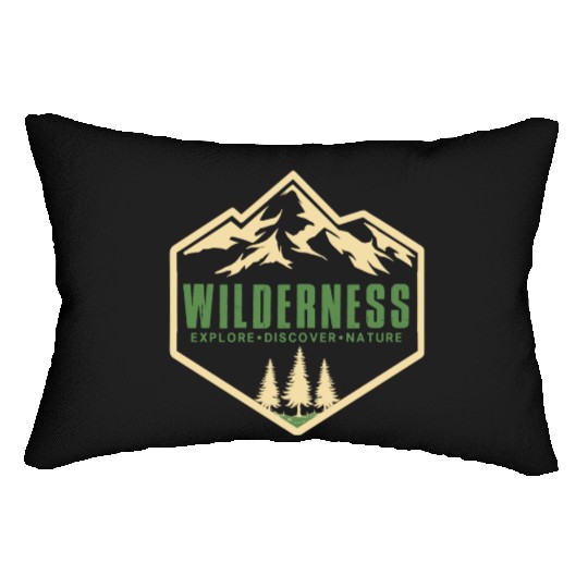 Wilderness Artwork simple design mountain days Lumbar Pillows