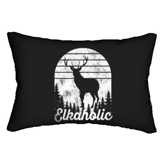 Elk Hunting Elkaholic Hunters Lumbar Pillows