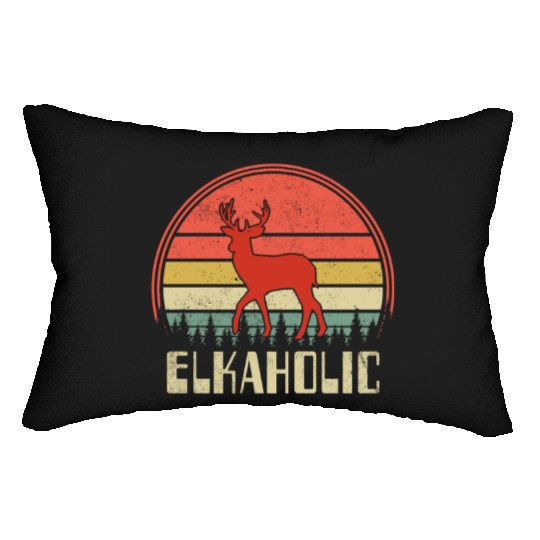 Elk Hunting Elkaholic Hunters Lumbar Pillows
